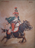 Hussard � cheval 1800