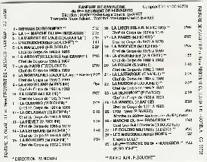 Dos de la pochette du CD